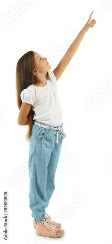 Beautiful little girl, isol...
