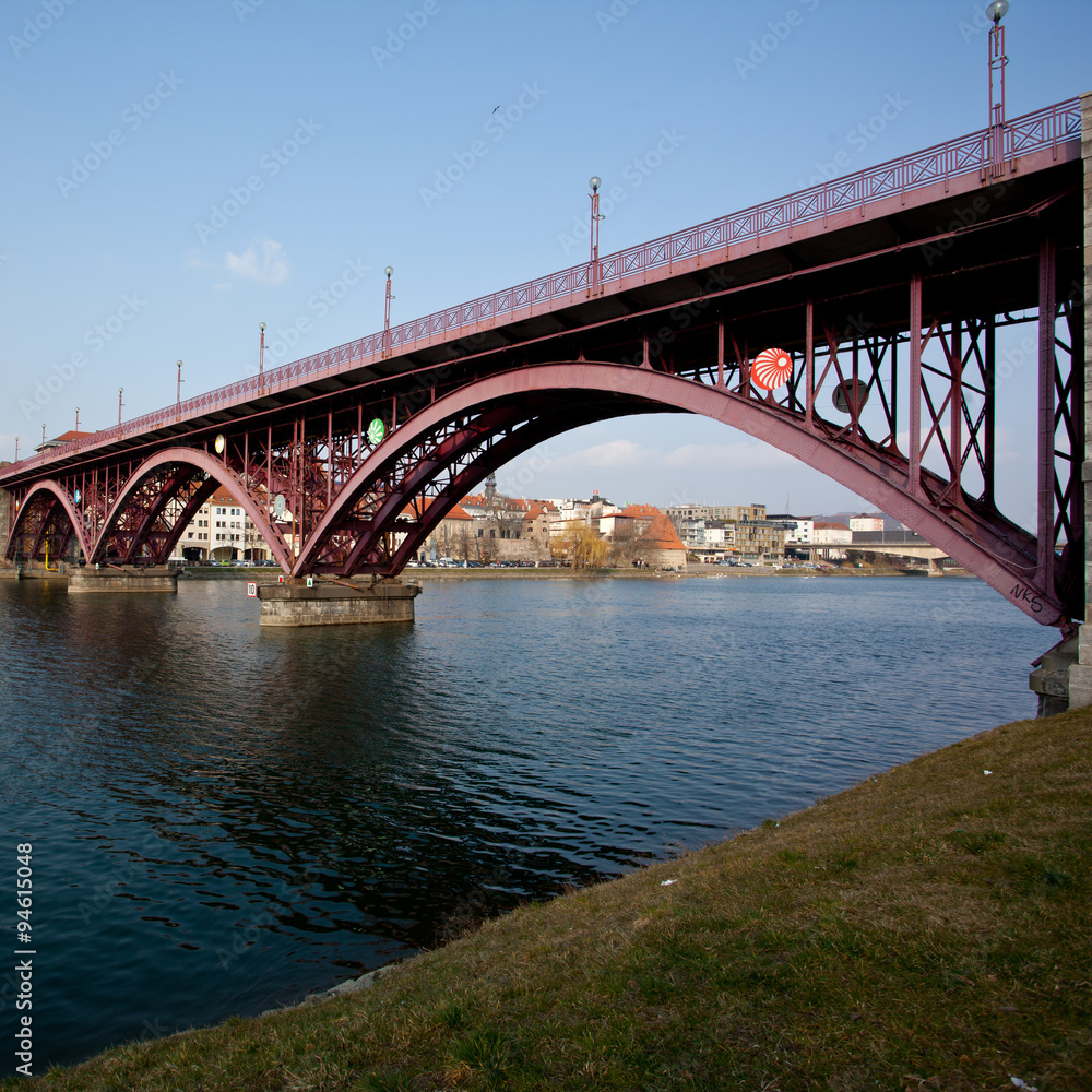Maribor in Slovenia with river Drava Maribor in Slovenia with river Drava