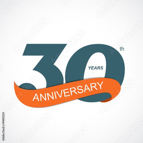 Template Logo 30th Anniversary Vector Illustration