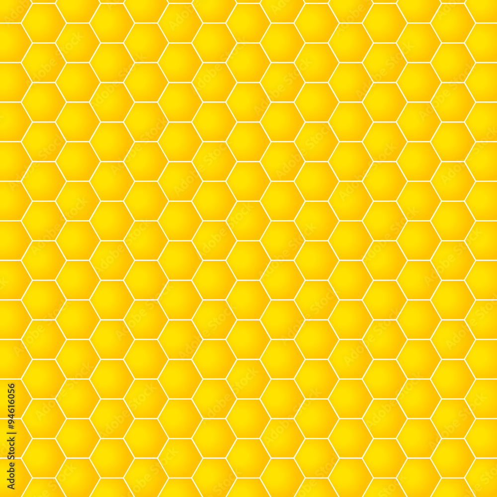 honeycomb background yellow vector