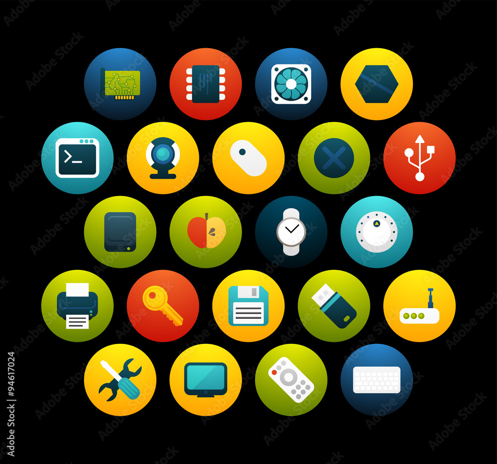 Flat icons set 13 Flat icons set 13