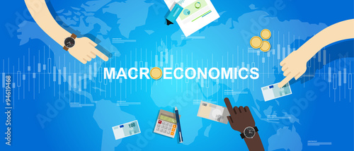 macroeconomic macro economy concept business market financial world