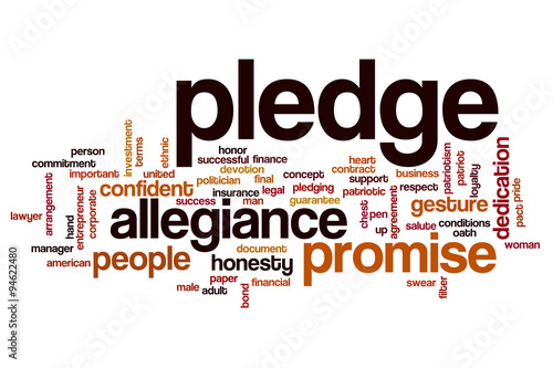 Foto Pledge word cloud concept