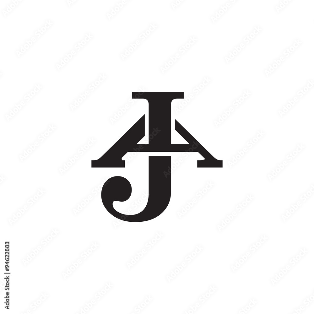 Letter A and J monogram logo Letter A and J monogram logo