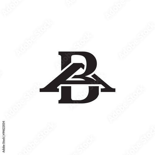 Letter A and B monogram logo