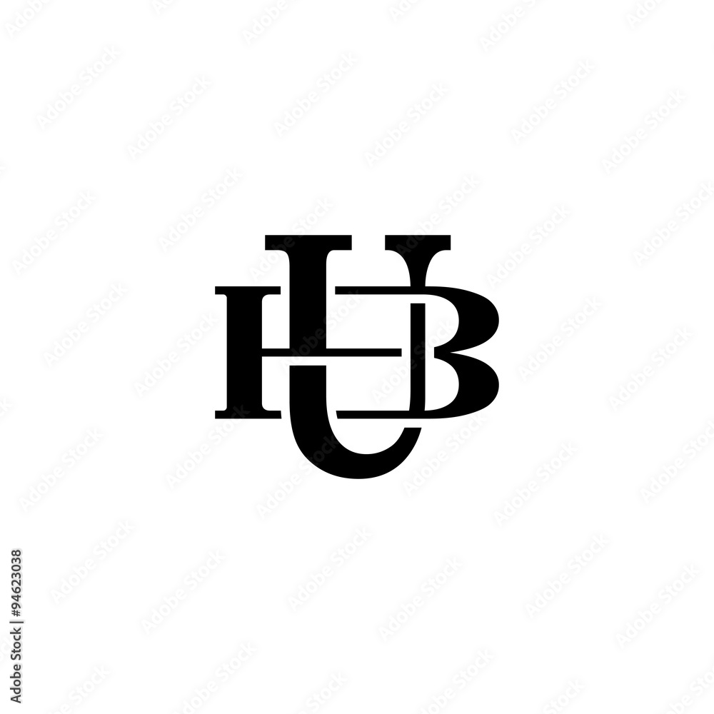 Letter B and U monogram logo Letter B and U monogram logo