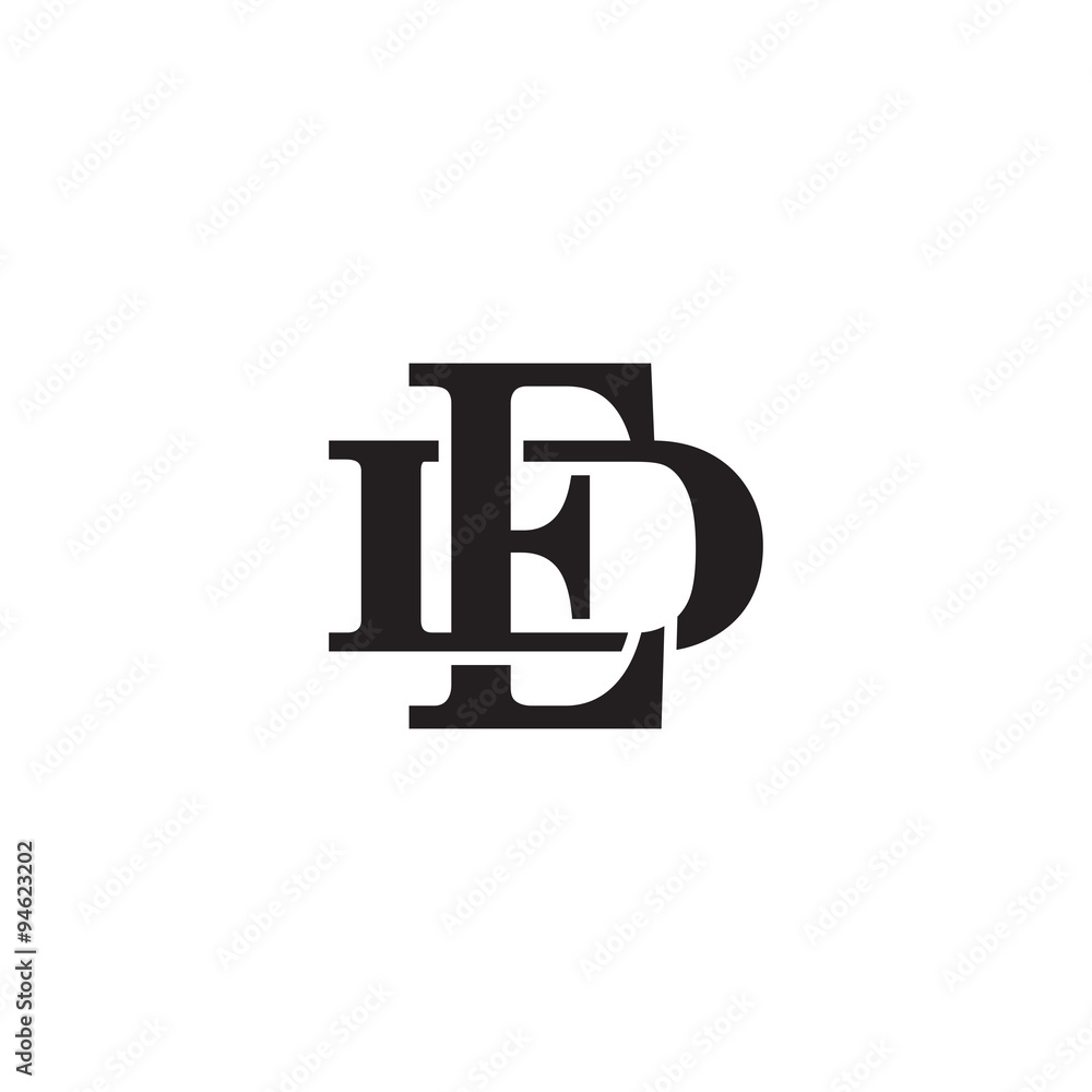 Letter D and E monogram logo Letter D and E monogram logo