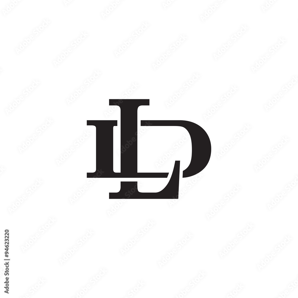 Letter D and L monogram logo - obrazy, fototapety, plakaty 