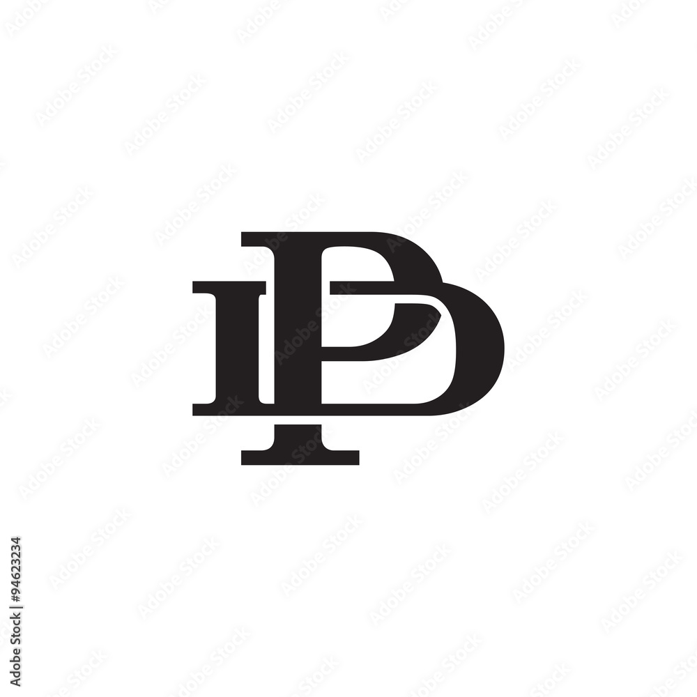 Letter P and S monogram logo Stock Vector