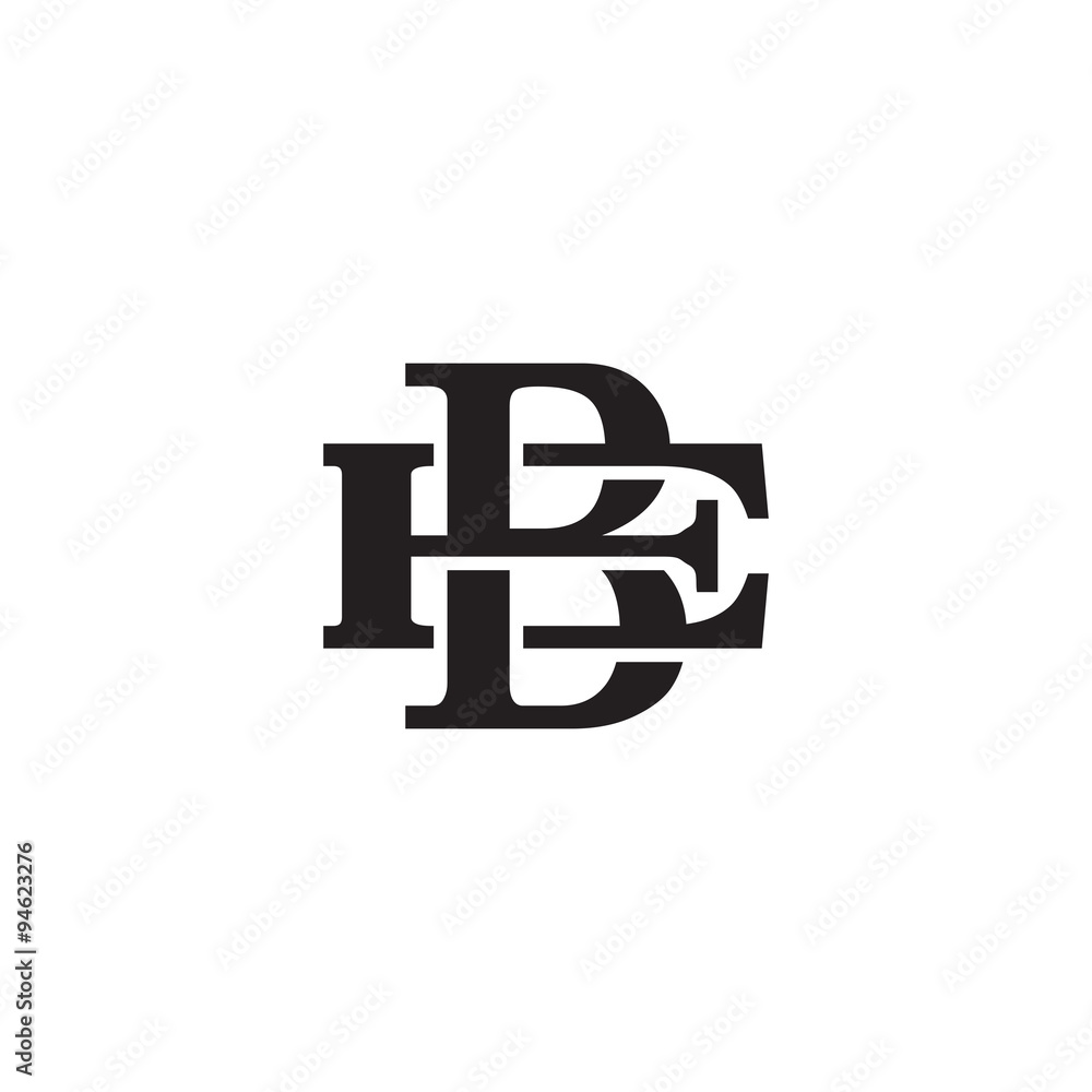 Obraz premium Letter E and B monogram logo