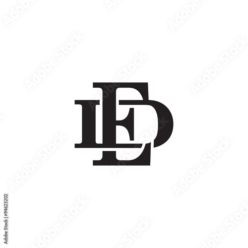Letter D and E monogram logo