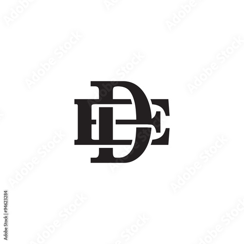 Letter E and D monogram logo