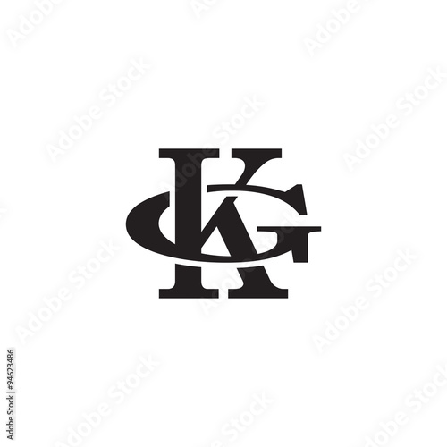 Letter G and K monogram logo
