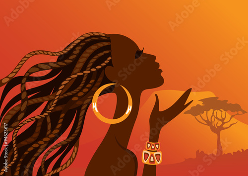  Beautiful black woman.African woman.
