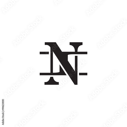Letter I and N monogram logo