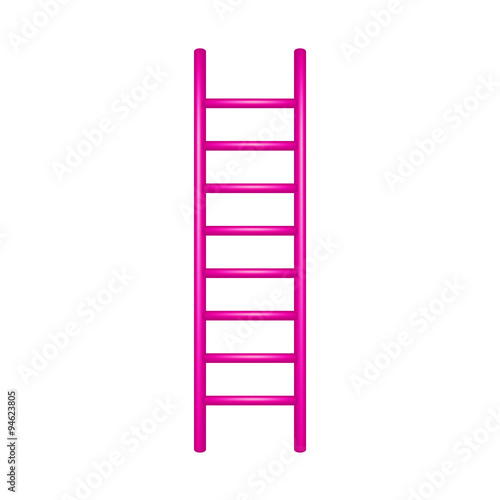 Wooden ladder in pink design