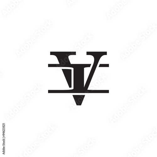 Letter I and V monogram logo