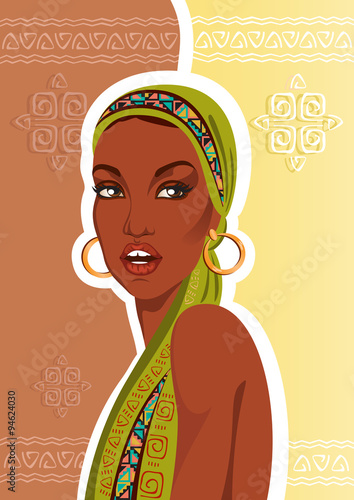  Beautiful black woman.African woman.