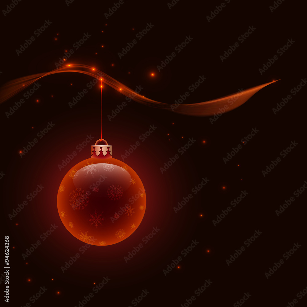 Brilliant orange ball on a dark background, vector Brilliant orange ball on a dark background, vector