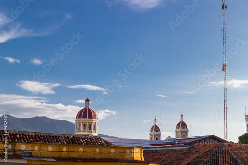 Cathedral view from granada, Nicaragua. typical touristic view