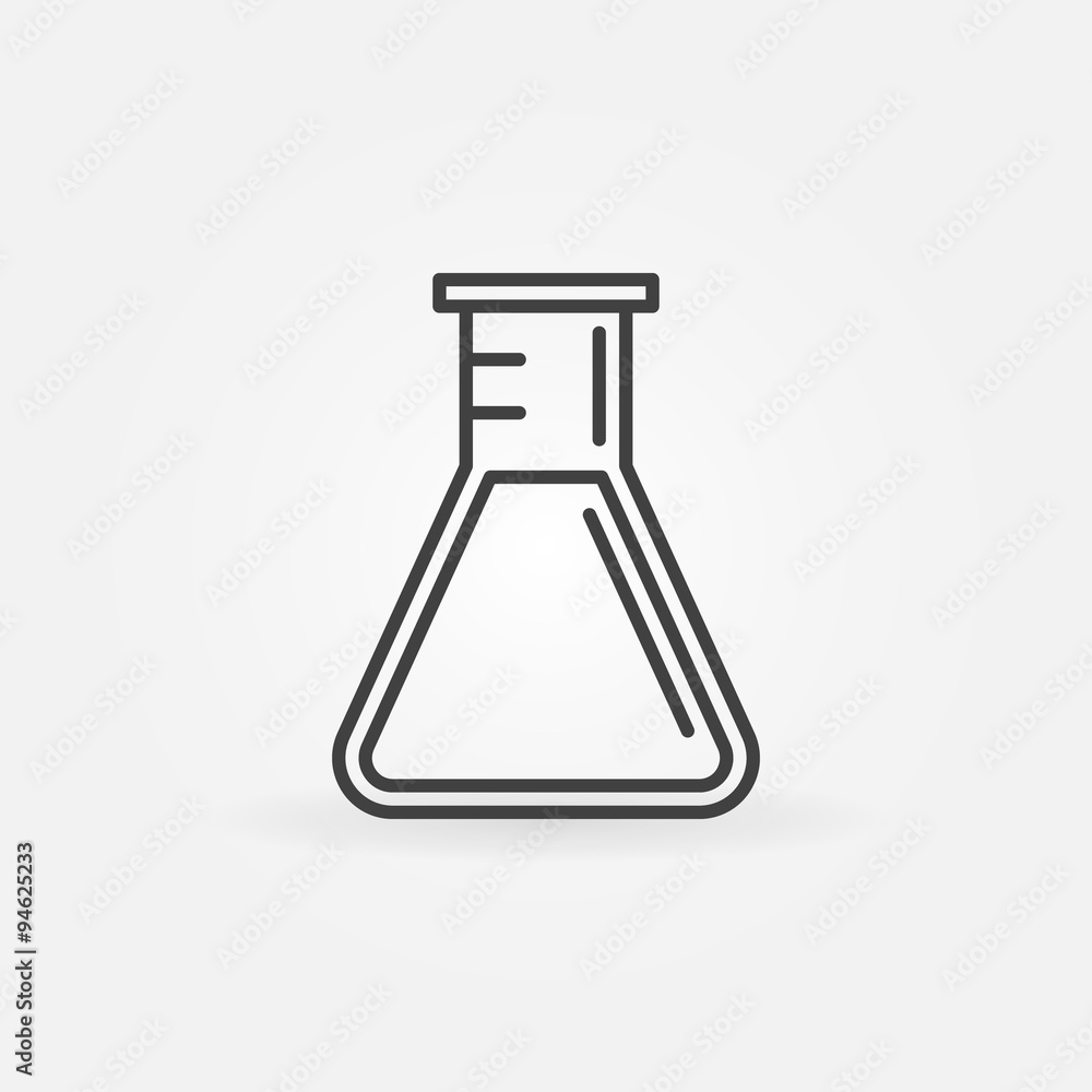 Fototapeta premium Conical flask icon