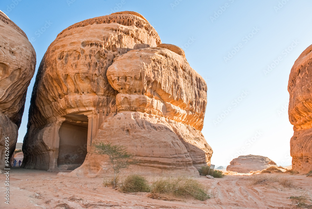 Saudi Arabia, Madain Saleh, the archaeological site with the Nabatean tomb of the 1st century