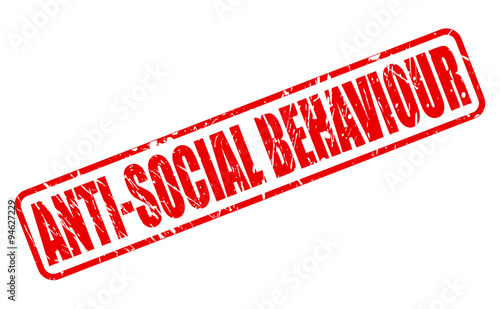 ANTI-SOCIAL BEHAVIOUR red stamp text