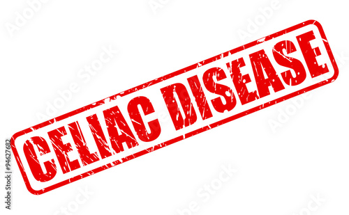 CELIAC DISEASE red stamp text