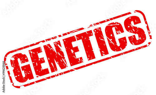 GENETICS red stamp text