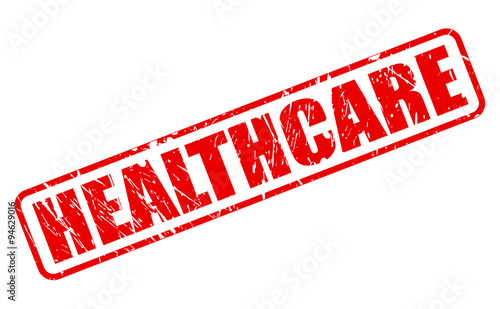 HEALTHCARE red stamp text