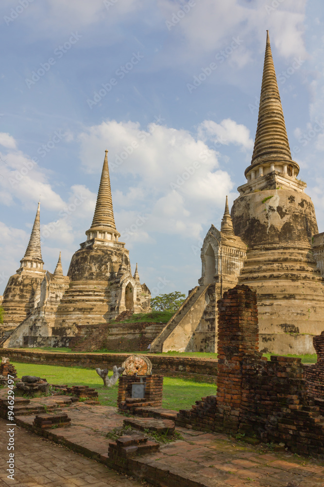 Fototapeta premium ayutthaya temple thailand