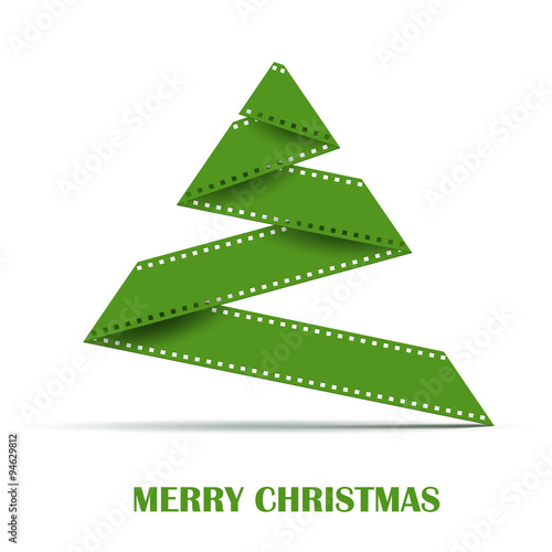 Abstract Vector Christmas Tree Background