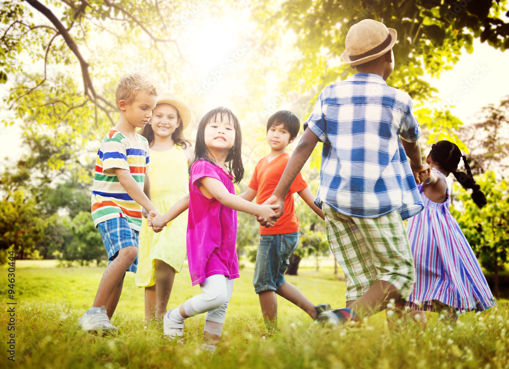 Obraz premium Children Friendship Togetherness Game Happiness Concept