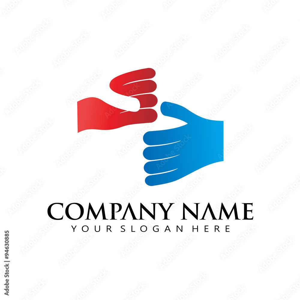 Fototapeta premium Initial S Hand Box Modern simple Logo Icon