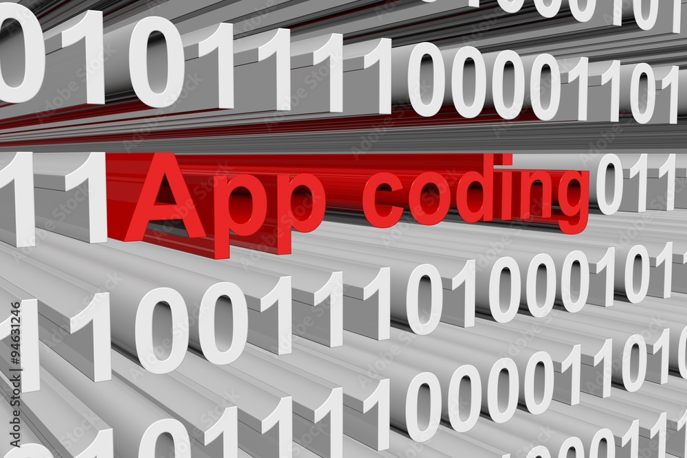App coding is presented in the form of binary code