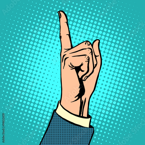 Attention gesture thumbs up