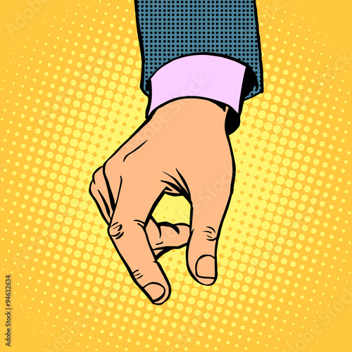 take contribution gesture hand business concept