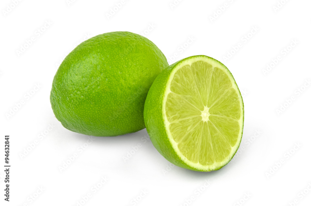 Juicy lime on white background Juicy lime on white background