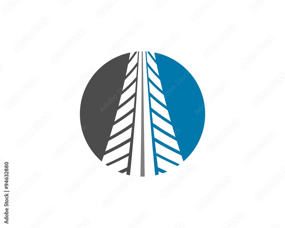 Fototapeta premium trail wheel logo