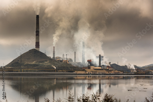 Industrial landscape in Karabash, Chelyabinsk region, Russia