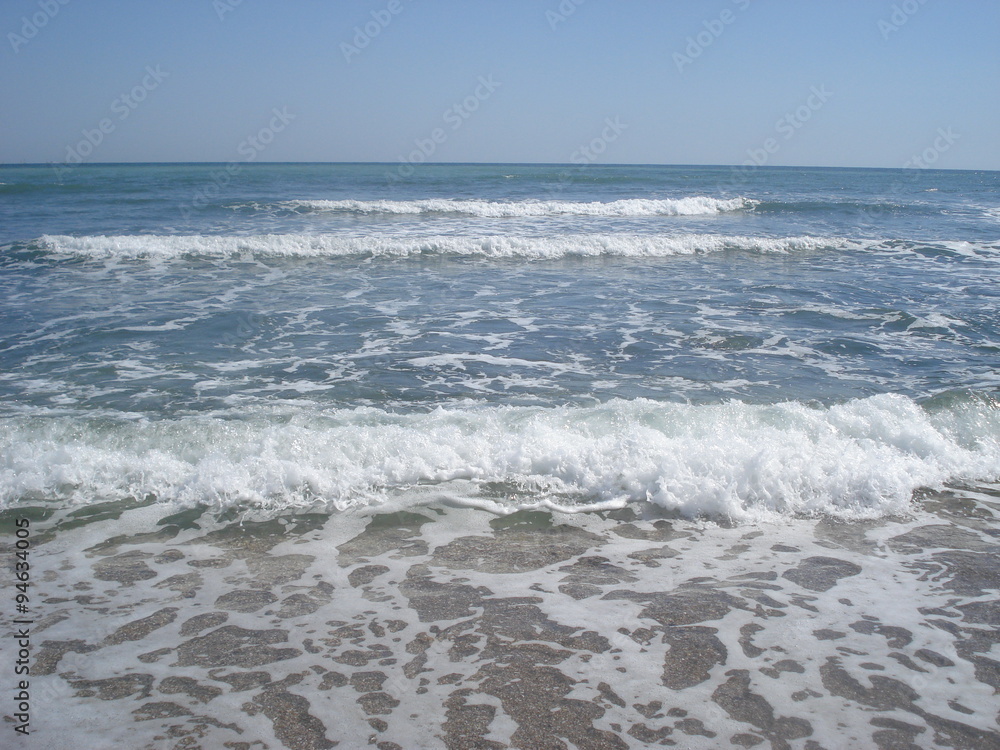 Sea waves at the shore Sea waves at the shore