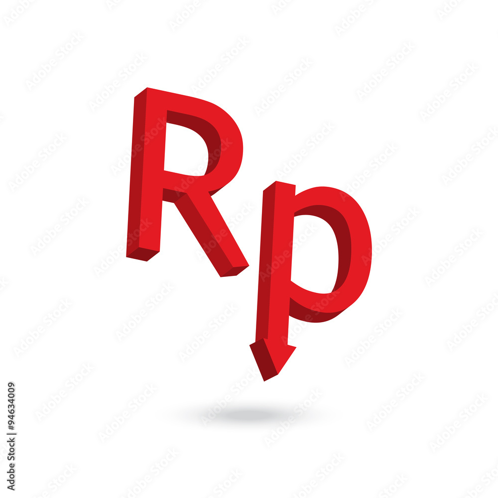 Asian currency symbol weakened concept design:Indonesia Rupiah Asian currency symbol weakened concept design:Indonesia Rupiah