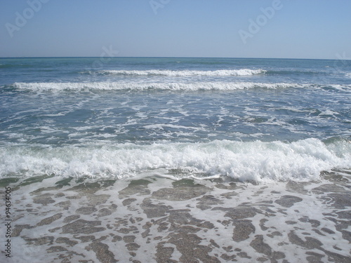 Sea waves at the shore