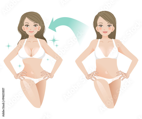 グラマラス ボディ ビフォアー アフター Beautiful woman before and after cosmetic surgery