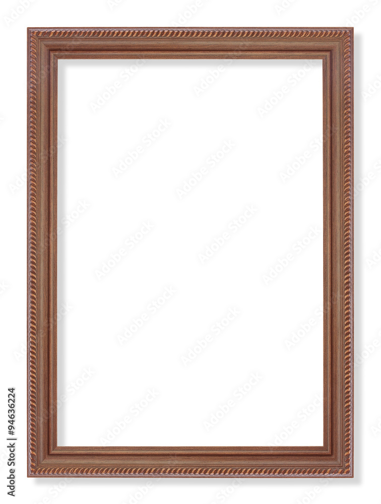 wooden picture frame isolated on white background wooden picture frame isolated on white background