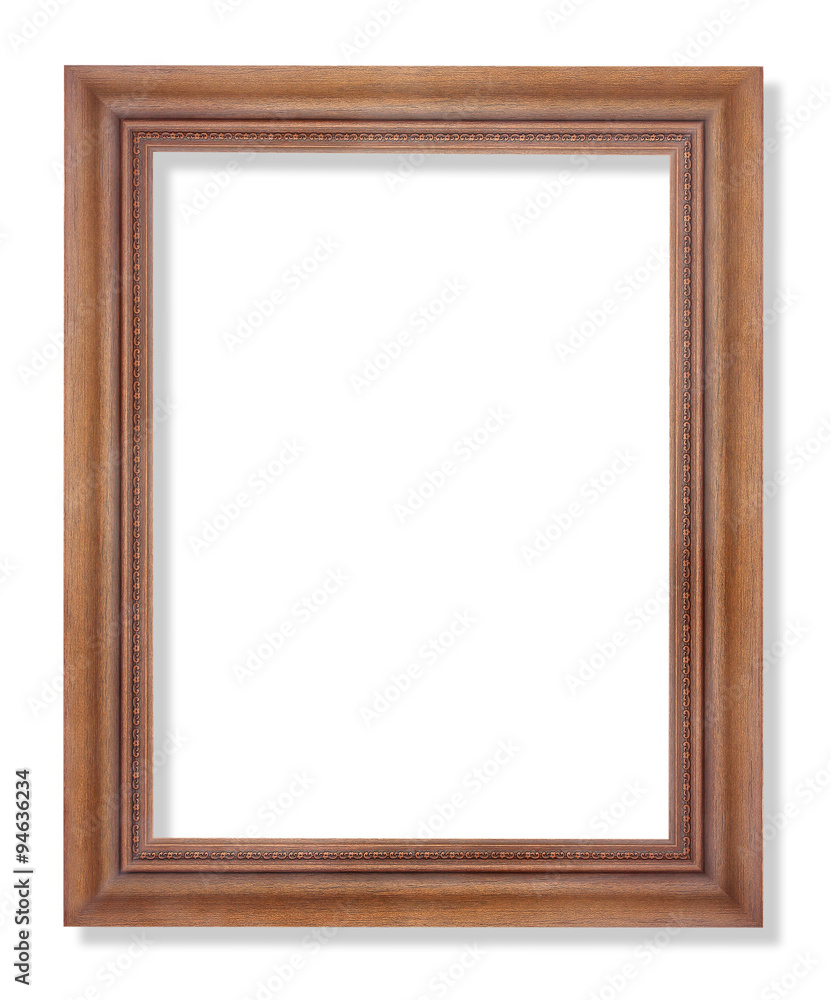 wooden picture frame isolated on white background wooden picture frame isolated on white background