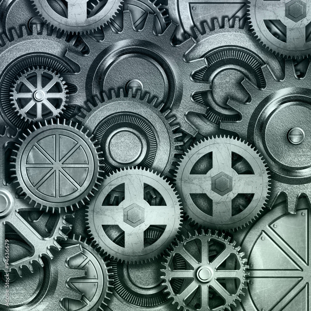 metallic gears background