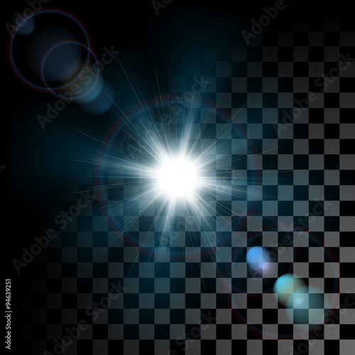 Vector glowing light effect star bursts with sparkles