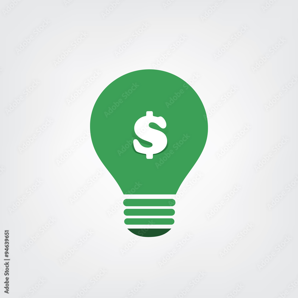 Green Eco Energy Concept Icon - Save Money with Green Energy Green Eco Energy Concept Icon - Save Money with Green Energy