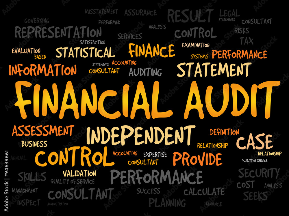 Financial Audit word cloud, business concept